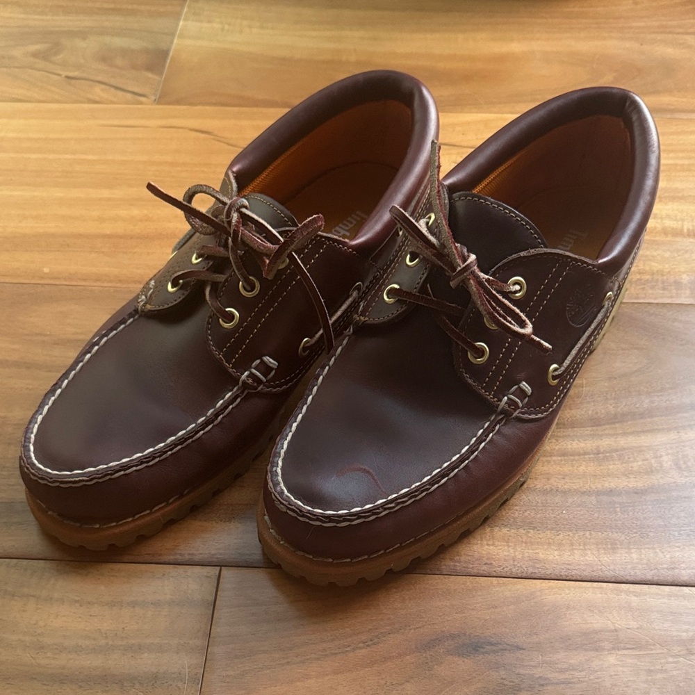 Timberland Dark Brown Leather Boat Shoes